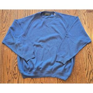 Peru Unlimited Baby Alpaca Raglan Crewneck Sweater Indigo Blue